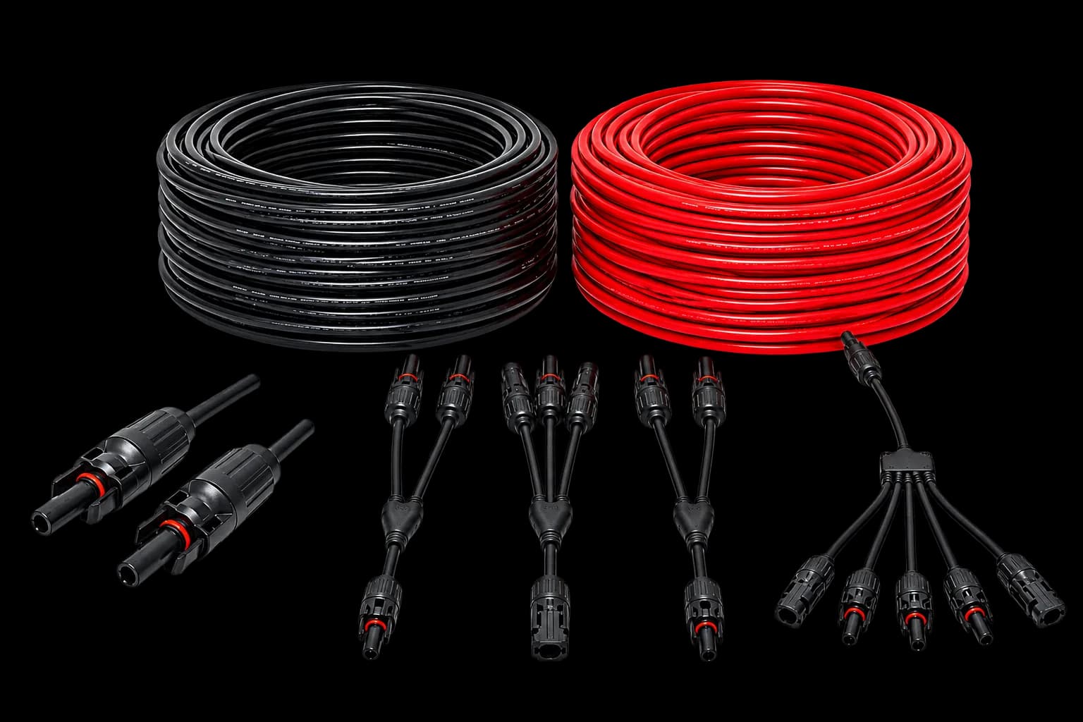 MC4 solar connectors and PV cable